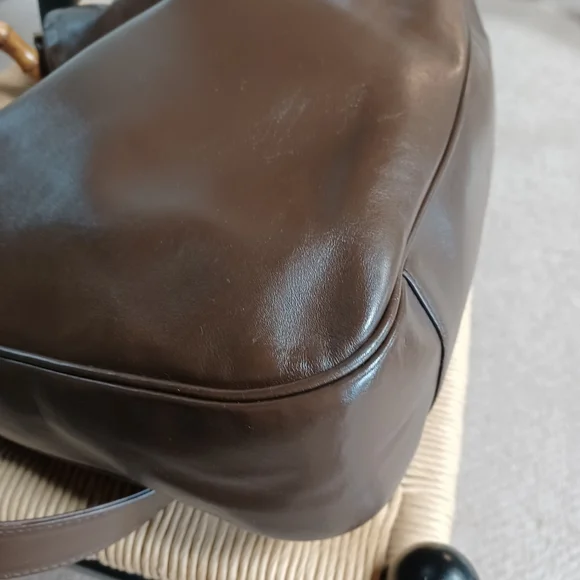 Gucci Classic Leather Bamboo Bag - Picture 5 of 16